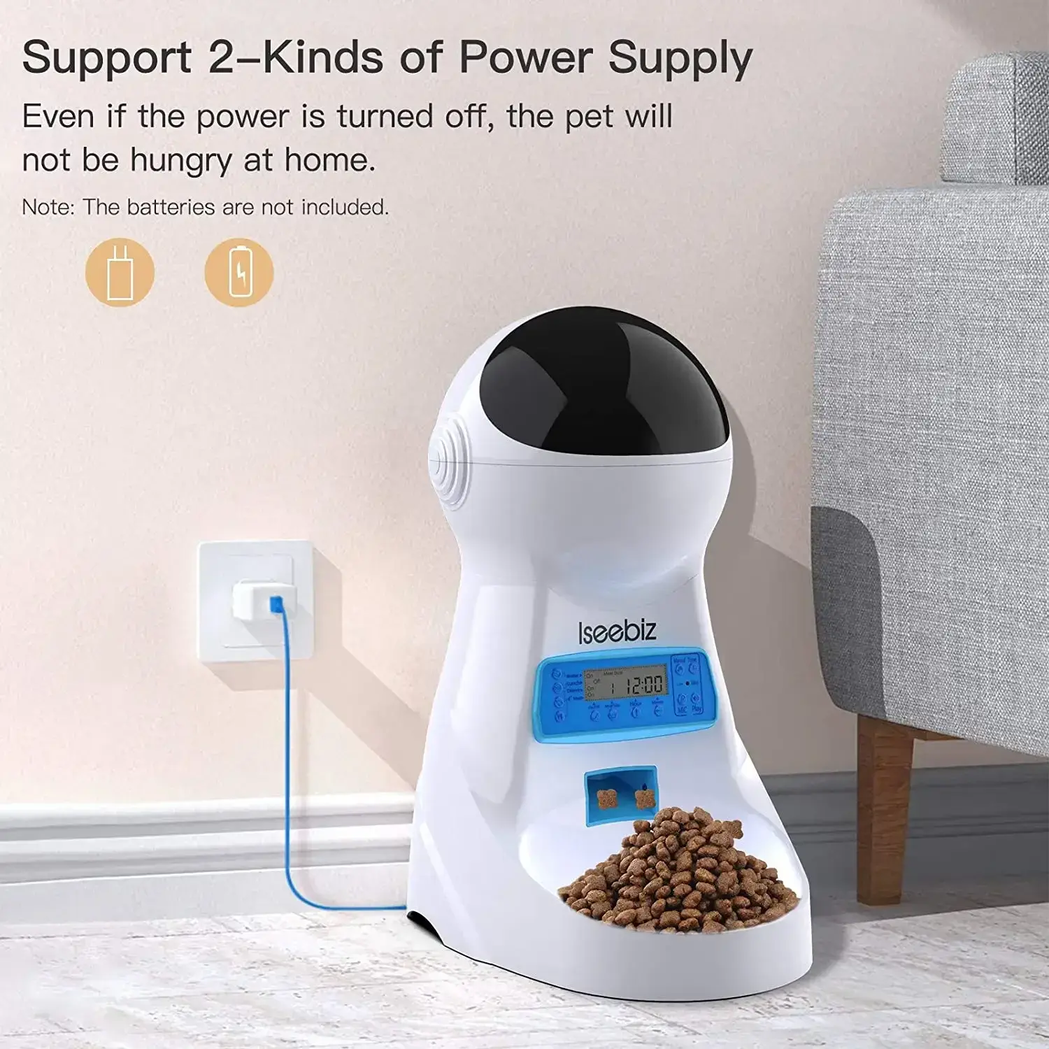 Iseebiz Automatic Pet Feeder Bowl image 3