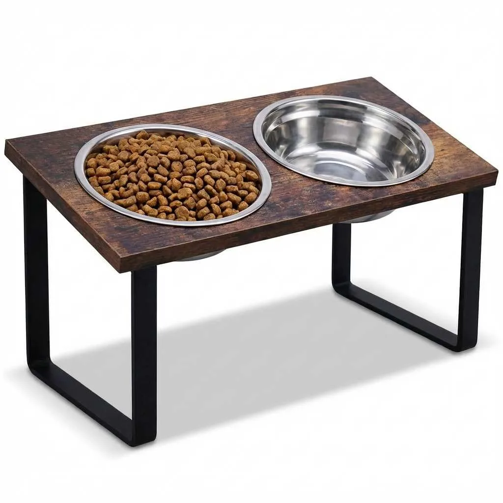 Mkono Raised Dog Bowl Stand image 2
