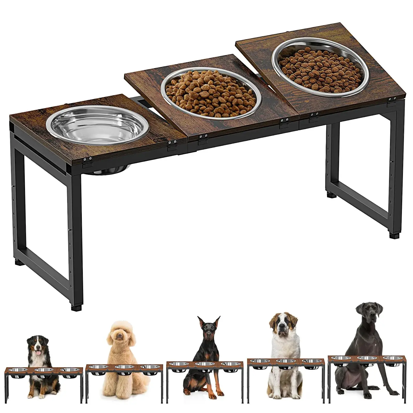 Mkono Raised Dog Bowl Stand image 3