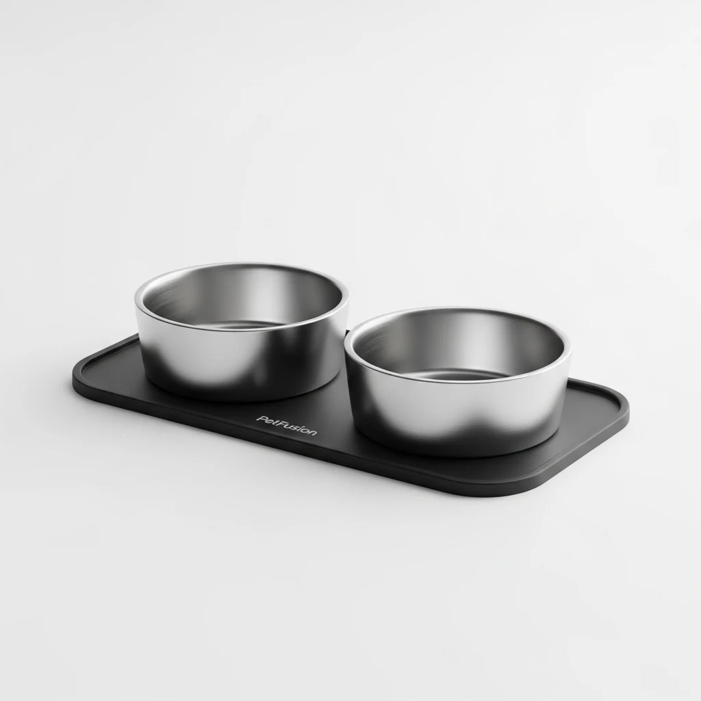 Petfusion Stainless Pet Bowl Set image 3