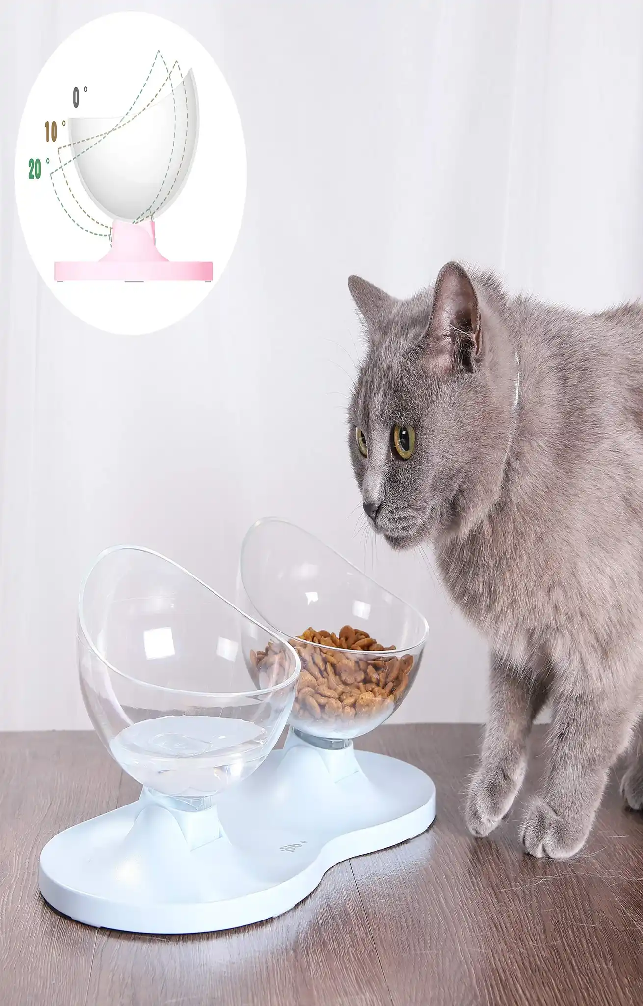 Youthink tilted ceramic cat bowl image 2